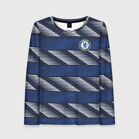 Женский лонгслив 3D с принтом FC Chelsea Breathe Training Top (2021 22) в Белгороде, 100% полиэстер | длинные рукава, круглый вырез горловины, полуприлегающий силуэт | Тематика изображения на принте: 0x000000123 | chelsea | stamford bridge | вернер | канте | стамфорд бридж | челси