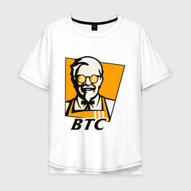 Мужская футболка хлопок Oversize с принтом BITCOIN / БИТКОИН / KFC в Белгороде, 100% хлопок | свободный крой, круглый ворот, “спинка” длиннее передней части | binance | binance com | bitcoin | bittrex com | btc | exmo me | hodl | kfc | trading | банан | банан биржа | бинанс | биткоин | график | криптовалюта биржа | криптотрейдер | криптотрейдинг | кфс. | трейдинг