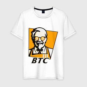 Мужская футболка хлопок с принтом BITCOIN БИТКОИН KFC в Белгороде, 100% хлопок | прямой крой, круглый вырез горловины, длина до линии бедер, слегка спущенное плечо. | binance | binance com | bitcoin | bittrex com | btc | exmo me | hodl | kfc | trading | банан | банан биржа | бинанс | биткоин | график | криптовалюта биржа | криптотрейдер | криптотрейдинг | кфс. | трейдинг