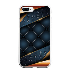 Чехол для iPhone 7Plus/8 Plus матовый с принтом 3D VIP GOLD CORNERS в Белгороде, Силикон | Область печати: задняя сторона чехла, без боковых панелей | 3d | 3д | luxury | versace | vip | абстракция | блеск | блестки | версаче | вип | паттерн | роскошь | соты | текстуры