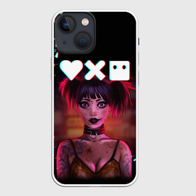 Чехол для iPhone 13 mini с принтом Love, Death and Robots | Lora Glitch (Z) в Белгороде,  |  | death | glitch | lora | love | love death robots | netflix | robots | vedeathrobots | xbot 4000 | глитч | лора | любовь | нетфликс | роботы | сериал | сериалы