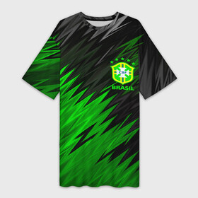 Платье-футболка 3D с принтом Сборная Бразилии в Белгороде,  |  | brazil | neymar | бразилия | коутиньо | марсело | неймар | роберто карлос | роналдиньо | роналдо | сборная бразилии | спорт | футбол | чемпионат мира