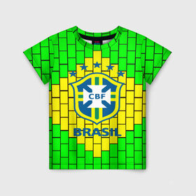 Детская футболка 3D с принтом Сборная Бразилии в Белгороде, 100% гипоаллергенный полиэфир | прямой крой, круглый вырез горловины, длина до линии бедер, чуть спущенное плечо, ткань немного тянется | Тематика изображения на принте: brazil | neymar | бразилия | коутиньо | марсело | неймар | роберто карлос | роналдиньо | роналдо | сборная бразилии | спорт | футбол | чемпионат мира