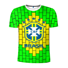 Мужская футболка 3D спортивная с принтом Сборная Бразилии в Белгороде, 100% полиэстер с улучшенными характеристиками | приталенный силуэт, круглая горловина, широкие плечи, сужается к линии бедра | brazil | neymar | бразилия | коутиньо | марсело | неймар | роберто карлос | роналдиньо | роналдо | сборная бразилии | спорт | футбол | чемпионат мира
