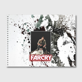 Альбом для рисования с принтом FARCRY WOLF в Белгороде, 100% бумага
 | матовая бумага, плотность 200 мг. | Тематика изображения на принте: far cry | far cry 5 | far cry new dawn | far cry primal | farcry | fc 5 | fc5 | game | new dawn | primal | игры | постапокалипсис | фар край | фар край 5