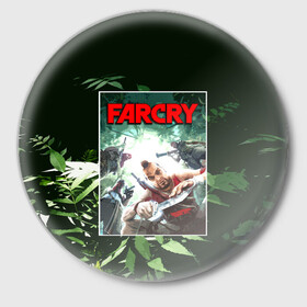 Значок с принтом farcry 3 в Белгороде,  металл | круглая форма, металлическая застежка в виде булавки | far cry | far cry 5 | far cry new dawn | far cry primal | farcry | fc 5 | fc5 | game | new dawn | primal | игры | постапокалипсис | фар край | фар край 5