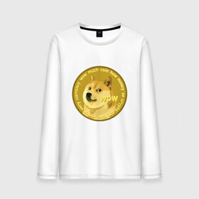 Мужской лонгслив хлопок с принтом DOGECOIN / DOGE / ДОГИКОИН в Белгороде, 100% хлопок |  | crypto | cryptocurrency | doge | dogecoin | elon mask | trading | биржа криптовалют | доги | догикоин | илон маск | криптовалюта | мем | трейдинг.