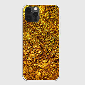 Чехол для iPhone 12 Pro Max с принтом Сусальное золото в Белгороде, Силикон |  | Тематика изображения на принте: gold | золото | золотой | мятая | сусальное | фольга