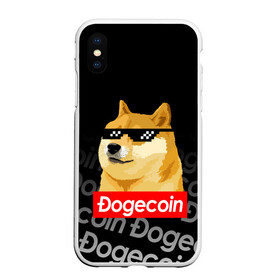 Чехол для iPhone XS Max матовый с принтом DOGECOIN / DOGE / ДОГИКОИН в Белгороде, Силикон | Область печати: задняя сторона чехла, без боковых панелей | Тематика изображения на принте: crypto | cryptocurrency | doge | dogecoin | elon mask | trading | биржа криптовалют | доги | догикоин | илон маск | криптовалюта | мем | трейдинг.