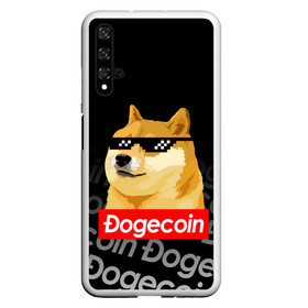 Чехол для Honor 20 с принтом DOGECOIN / DOGE / ДОГИКОИН в Белгороде, Силикон | Область печати: задняя сторона чехла, без боковых панелей | crypto | cryptocurrency | doge | dogecoin | elon mask | trading | биржа криптовалют | доги | догикоин | илон маск | криптовалюта | мем | трейдинг.