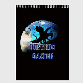 Скетчбук с принтом Dungeon Master в Белгороде, 100% бумага
 | 48 листов, плотность листов — 100 г/м2, плотность картонной обложки — 250 г/м2. Листы скреплены сверху удобной пружинной спиралью | d20 | dd | dnd | dungeon master | dungeons and dragons | мастер подземелий