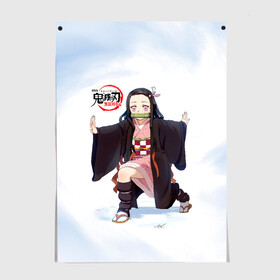 Постер с принтом Nezuko Kamado Kimetsu no Yaiba в Белгороде, 100% бумага
 | бумага, плотность 150 мг. Матовая, но за счет высокого коэффициента гладкости имеет небольшой блеск и дает на свету блики, но в отличии от глянцевой бумаги не покрыта лаком | demon slayer | kamado | kimetsu no yaiba | nezuko | tanjiro | аниме | гию томиока | зеницу агацума | иноске хашибира | камадо | клинок | корзинная девочка | манга | музан кибуцуджи | незуко | рассекающий демонов | танджиро