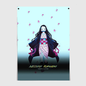 Постер с принтом Nezuko Kamado Demon Slayer в Белгороде, 100% бумага
 | бумага, плотность 150 мг. Матовая, но за счет высокого коэффициента гладкости имеет небольшой блеск и дает на свету блики, но в отличии от глянцевой бумаги не покрыта лаком | demon slayer | kamado | kimetsu no yaiba | nezuko | tanjiro | аниме | гию томиока | зеницу агацума | иноске хашибира | камадо | клинок | корзинная девочка | манга | музан кибуцуджи | незуко | рассекающий демонов | танджиро