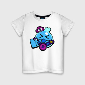 Детская футболка хлопок с принтом SQUEAK (ICON) 8 в Белгороде, 100% хлопок | круглый вырез горловины, полуприлегающий силуэт, длина до линии бедер | android | brawl | brawl stars | clash | game | squeak | stars | андроид | игра | мобильные игры | скуик