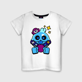 Детская футболка хлопок с принтом SQUEAK (ICON) 5 в Белгороде, 100% хлопок | круглый вырез горловины, полуприлегающий силуэт, длина до линии бедер | android | brawl | brawl stars | clash | game | squeak | stars | андроид | игра | мобильные игры | скуик