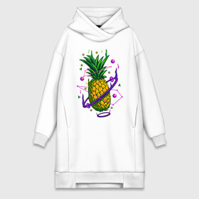 Платье-худи хлопок с принтом Ананас в Белгороде,  |  | art | drawing | food | pineapple | ананас | арт | еда | рисунок