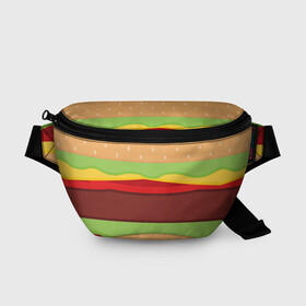 Поясная сумка 3D с принтом Бутерброд в Белгороде, 100% полиэстер | плотная ткань, ремень с регулируемой длиной, внутри несколько карманов для мелочей, основное отделение и карман с обратной стороны сумки застегиваются на молнию | background | burger | fast food | food | hamburger | sandwich | texture | будет | бургер | бутерброд | гамбургер | еда | текстура | фастфуд | фон