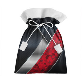 Подарочный 3D мешок с принтом 3D BLACK AND RED METAL в Белгороде, 100% полиэстер | Размер: 29*39 см | 3d | 3д | luxury | versace | vip | абстракция | блеск | блестки | версаче | вип | паттерн | роскошь | соты | текстуры