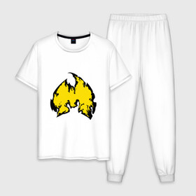 Мужская пижама хлопок с принтом Method Man в Белгороде, 100% хлопок | брюки и футболка прямого кроя, без карманов, на брюках мягкая резинка на поясе и по низу штанин
 | Тематика изображения на принте: black | hiphop | method man | music | new york | nyc | odb | old school | rap | rza | wu tang clan | wutang | ву тэнг | граффити | микрофон | музыка | нью йорк | рэп | рэпер | хипхоп