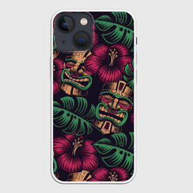 Чехол для iPhone 13 mini с принтом Тропический в Белгороде,  |  | beach | mask | palm | sea | summer | tropical | волны | жара | летние | лето | маска | море | пальмы | пляж | тропический