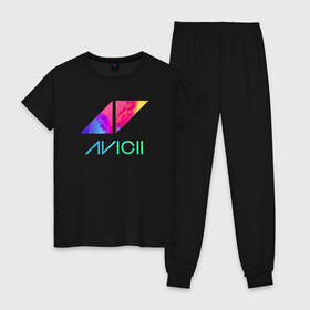 Женская пижама хлопок с принтом AVICII RAINBOW в Белгороде, 100% хлопок | брюки и футболка прямого кроя, без карманов, на брюках мягкая резинка на поясе и по низу штанин | avicii | beatport | club | dj | edm | electro | eq | house | levels | music | production | radio | techno | top | trance | ависи | авичи | дискотека | звезда | клуб | музыка | музыкант | продюссер | радио | фестиваль | швеция | эквалайзер