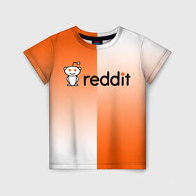 Детская футболка 3D с принтом REDDIT / РЕДДИТ / ГРАДИЕНТ в Белгороде, 100% гипоаллергенный полиэфир | прямой крой, круглый вырез горловины, длина до линии бедер, чуть спущенное плечо, ткань немного тянется | forum | gradient. | logo | memeeconomy | memes | reddit | the button | градиент | лого | логотип | мемы | подписчики | реддит | редит | сабреддит | социальная сеть | тайный санта | форум