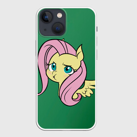 Чехол для iPhone 13 mini с принтом Милая Флаттершайн в Белгороде,  |  | my little pony | весёлая пинки пай | добрая флаттершайн | дружба это чудо | единорог | единороги | май литл пони | мульт | мультфильм | радуга дэш | селестия | спайк | сумеречная искорка | честная эплджек