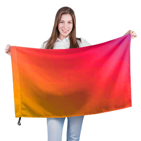 Флаг 3D с принтом Градиент (заря) в Белгороде, 100% полиэстер | плотность ткани — 95 г/м2, размер — 67 х 109 см. Принт наносится с одной стороны | градиент | жёлтый | заря | краски | красный