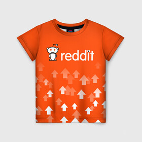 Детская футболка 3D с принтом REDDIT / РЕДДИТ / UPVOTED в Белгороде, 100% гипоаллергенный полиэфир | прямой крой, круглый вырез горловины, длина до линии бедер, чуть спущенное плечо, ткань немного тянется | forum | logo | memeeconomy | memes | reddit | the button | upvoted | вверх. | градиент | лого | логотип | мемы | поднять голос | подписчики | реддит | редит | сабреддит | социальная сеть | стрелки | тайный санта | форум