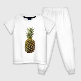 Детская пижама хлопок с принтом ананас в Белгороде, 100% хлопок |  брюки и футболка прямого кроя, без карманов, на брюках мягкая резинка на поясе и по низу штанин
 | ананас | еда | овощи | правильное питание | сладости | фрукты