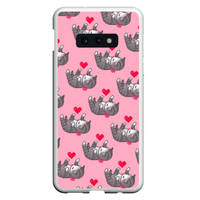 Чехол для Samsung S10E с принтом Пиксельные котики в Белгороде, Силикон | Область печати: задняя сторона чехла, без боковых панелей | cat | cats | kitten | глаза | глазки | девочкам | кот | котёнок | котик | котики | котэ | котята | кошак | кошка | кошки | красивая | милая | прикольная | светлая | темная | черная