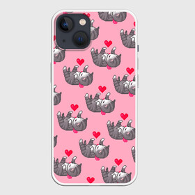 Чехол для iPhone 13 с принтом Пиксельные котики в Белгороде,  |  | cat | cats | kitten | глаза | глазки | девочкам | кот | котёнок | котик | котики | котэ | котята | кошак | кошка | кошки | красивая | милая | прикольная | светлая | темная | черная