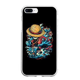 Чехол для iPhone 7Plus/8 Plus матовый с принтом One Piece. Retro Style в Белгороде, Силикон | Область печати: задняя сторона чехла, без боковых панелей | Тематика изображения на принте: d | one | piece | белоус | боа | брук | ван | гарп | гоинг | д | дозор | зоро | кид | ло | луффи | мерри | михоук | монки | нами | пис | робин | ророноа | сабо | санджи | санни | саузенд | соломенная | тич | трафальгар