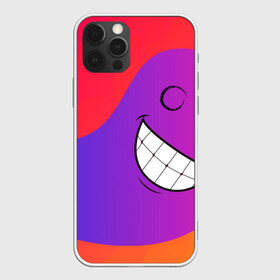 Чехол для iPhone 12 Pro Max с принтом Градиент призрак в Белгороде, Силикон |  | градиент | краски | красный | лицо | призрак | улыбка | фиолетовый