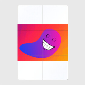 Магнитный плакат 2Х3 с принтом Градиент призрак в Белгороде, Полимерный материал с магнитным слоем | 6 деталей размером 9*9 см | градиент | краски | красный | лицо | призрак | улыбка | фиолетовый