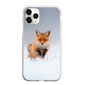 Чехол для iPhone 11 Pro Max матовый с принтом Лисица прыгает по снегу в Белгороде, Силикон |  | fox | foxy | животное | звери | лиса | лисенок | лисичка | милая | рыжая | фокс