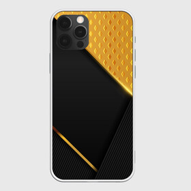 Чехол для iPhone 12 Pro с принтом 3D BLACK & GOLD в Белгороде, силикон | область печати: задняя сторона чехла, без боковых панелей | Тематика изображения на принте: 3d | 3д | gold | абстракция | золото | паттерн | соты | текстуры