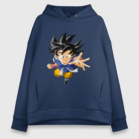 Женское худи Oversize хлопок с принтом Dragon ball в Белгороде, френч-терри — 70% хлопок, 30% полиэстер. Мягкий теплый начес внутри —100% хлопок | боковые карманы, эластичные манжеты и нижняя кромка, капюшон на магнитной кнопке | аниме | в топе | в тренде | дракон | мультфильм | сериал