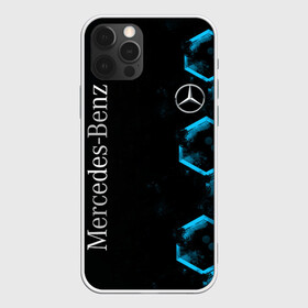 Чехол для iPhone 12 Pro Max с принтом Mercedes | Мерседес | Неон в Белгороде, Силикон |  | amg | auto | benz | blue | bmw | car | deutchland | germany | gts | mercedes | neon | авто | автомобиль | амг | бенз | бенц | бмв | германия | машина | мерседес | немецкий | неон | неоновые | неоновый | соты