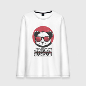 Мужской лонгслив хлопок с принтом Japan Kingdom of Pandas в Белгороде, 100% хлопок |  | art | japanese | panda | retro look | style | vintage look | арт | винтаж | винтажный стиль | кингдом | королевство | королевство панд | крутая панда в очках | панда | пандочка | ретро стиль | рисунок панды | япония | 