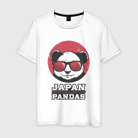 Мужская футболка хлопок с принтом Japan Kingdom of Pandas в Белгороде, 100% хлопок | прямой крой, круглый вырез горловины, длина до линии бедер, слегка спущенное плечо. | art | japanese | panda | retro look | style | vintage look | арт | винтаж | винтажный стиль | кингдом | королевство | королевство панд | крутая панда в очках | панда | пандочка | ретро стиль | рисунок панды | япония | 