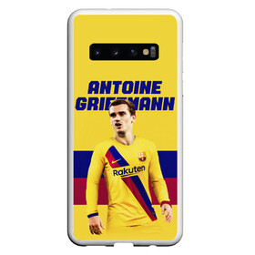 Чехол для Samsung Galaxy S10 с принтом ANTOINE GRIEZMANN / ГРИЗМАНН в Белгороде, Силикон | Область печати: задняя сторона чехла, без боковых панелей | antoine griezmann | barcelona | football | sport | антуан гризманн | барселона | номер 7 | сборная франции | спорт. | футбол