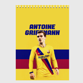 Скетчбук с принтом ANTOINE GRIEZMANN / ГРИЗМАНН в Белгороде, 100% бумага
 | 48 листов, плотность листов — 100 г/м2, плотность картонной обложки — 250 г/м2. Листы скреплены сверху удобной пружинной спиралью | Тематика изображения на принте: antoine griezmann | barcelona | football | sport | антуан гризманн | барселона | номер 7 | сборная франции | спорт. | футбол