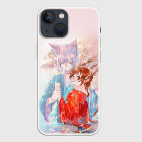 Чехол для iPhone 13 mini с принтом Томоэ и Нанами в Белгороде,  |  | akura | kamisama kiss | kitsune | mizuki | nanami | tomoe | yokai | акура | аниме | бог | боги | демон лис | демоны | ёкай | змея | йокай | кицуне | лис | мидзуки | мизуки | нанами | неко | очень приятно бог | томое | томоэ