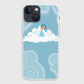 Чехол для iPhone 13 mini с принтом Rainbow in cloud в Белгороде,  |  | Тематика изображения на принте: my little pony | дружба это чудо | единорог | единороги | май литл пони | мульт | мультфильм | облака | радуга