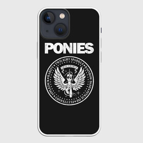 Чехол для iPhone 13 mini с принтом Pony x Ramones в Белгороде,  |  | Тематика изображения на принте: my little pony | ramones | дружба это чудо | единорог | единороги | май литл пони | мульт | мультфильм | рамонс | рок