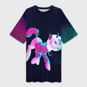 Платье-футболка 3D с принтом Пони в космосе в Белгороде,  |  | my little pony | дружба это чудо | единорог | единороги | космонавт | космос | май литл пони | мульт | мультфильм
