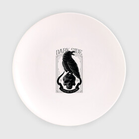 Тарелка с принтом Ворон на черепе в Белгороде, фарфор | диаметр - 210 мм
диаметр для нанесения принта - 120 мм | dark | raven | side | tattoo | ворон | гот | скелет | тату | татуировка | череп | черепушка