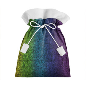 Подарочный 3D мешок с принтом Узор в Белгороде, 100% полиэстер | Размер: 29*39 см | Тематика изображения на принте: rainbow | орнамент | радуга | растительный | узор | цветной