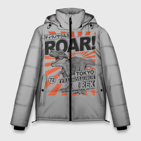 Мужская зимняя куртка 3D с принтом ROAR Tokyo T-rex в Белгороде, верх — 100% полиэстер; подкладка — 100% полиэстер; утеплитель — 100% полиэстер | длина ниже бедра, свободный силуэт Оверсайз. Есть воротник-стойка, отстегивающийся капюшон и ветрозащитная планка. 

Боковые карманы с листочкой на кнопках и внутренний карман на молнии. | dino | rex | roar | t rex | дино | динозавр | динозавры